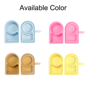 Conteneurs à collation <span class=keywords><strong>réutilisables</strong></span> <span class=keywords><strong>en</strong></span> <span class=keywords><strong>silicone</strong></span> avec couvercles Conteneurs à collation à double compartiment Boîtes à collation alimentaire pour voyage bureau pique-nique - Product Image 2