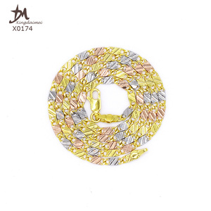 Collier chaîne trois couleurs en gros X0174, plaqué or 18 carats de haute qualité, <span class=keywords><strong>24</strong></span> pouces - Product Image 4