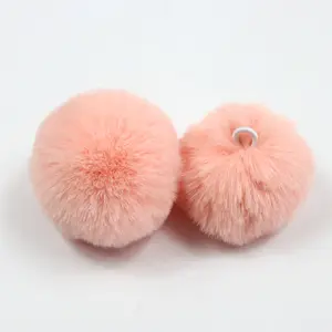 중국 공급자 인공적인 모피 8cm 가짜 모피 pom pom 가짜 모피 공 모조 토끼 머리 공 모직 공