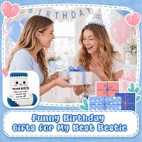 Belatelove Cadeau d'anniversaire pour meilleure amie, chaussettes en crochet faites à la main pour femmes, mignonnes, inspirantes, anti-stress, décoration de bureau