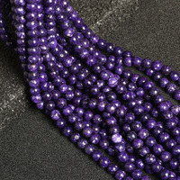 Perles de Pierre Charoïte Naturelles Détachées 6mm 8mm 10mm pour Bracelet DIY