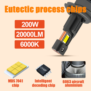 Bombilla LED para Faros Delanteros de Automóvil AKE V100 6000K, <span class=keywords><strong>Venta</strong></span> Directa al por Mayor, Alta Potencia 200W, 20000 Lúmenes, 9005 9006, Universal para Modelos Hyundai - Product Image 2