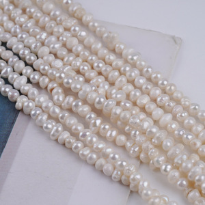Perlas Sueltas de Agua Dulce Naturales de Zhuji, 3-3.5mm, Blancas, Pequeñas, Semiterminadas, Perlas Rosadas para Hacer Pulseras y Collares - Product Image 2