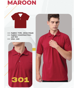 T-shirt pour homme en piqué Air Tex, 240 GSM, léger, respirant, tissu doux, parfait pour un usage quotidien décontracté - Product Image 1