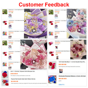 Consegna Rapida <span class=keywords><strong>in</strong></span> 7 Giorni, Nastro <span class=keywords><strong>in</strong></span> Raso di Poliestere a Doppia Faccia di Alta Qualità, 1,5 <span class=keywords><strong>Pollici</strong></span> (4 <span class=keywords><strong>cm</strong></span>), Nastro Rosso per Rose e Fiori - Product Image 4