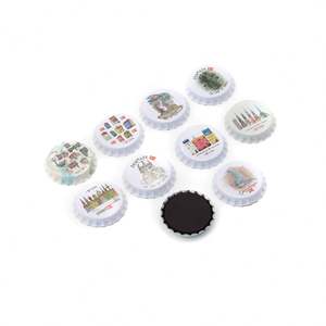 Imán de Metal con Foto, Diseño de Logotipo Personalizado, Forma Redonda, Recuerdos, Imanes para Tapas de Botellas de Cerveza Artesanal - Product Image 1