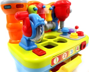 Atelier d'ingénierie éducative précoce pour <span class=keywords><strong>bébé</strong></span> Jouet Banc de travail en plastique Armoire <span class=keywords><strong>à</strong></span> <span class=keywords><strong>outils</strong></span> avec effets sonores et lumières de jouets assortis - Product Image 5