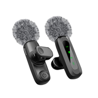 Microphone sans fil miniature 2,4 GHz pour téléphone, à clipser, plug-and-play, pour vlogging, enregistrement, podcast, cours, enregistrement audio