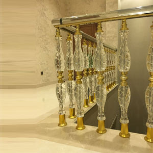 Lüks el yapımı roma sütunu kristal cam merdiven korkuluk kol dayama prim yenileme malzeme diğer kristal el sanatları ürün - Product Image 1