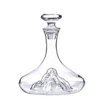 Ensemble de carafes en verre cristal minimaliste motif montagne pour les fêtes