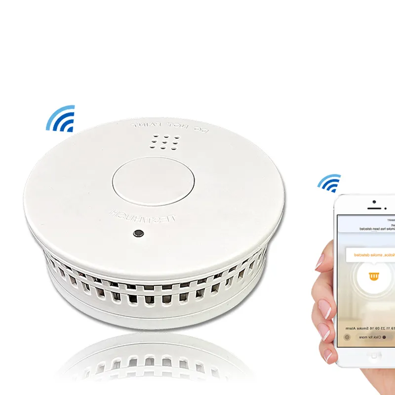 wifi smoke alarm Smart Sensor 10-year battery life TUYA APP EN14604 Smoke Alarm Detector Home safety