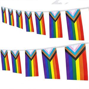 Lgbt Gay Rainbow Polyester Pride String <b>Flag</b> for Festival Party Celebration Decoration - Product Image 5