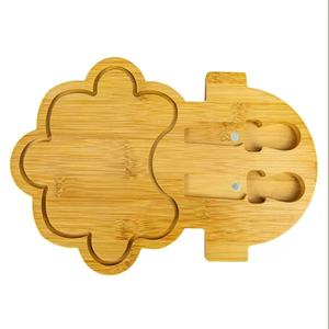 Tabla de cortar de bambú con forma de cordero Stars, juego de 3 piezas para queso, duradero y portátil para servir comida de bebé - Product Image 3
