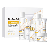 Vente en gros de purée de riz personnalisée masque hydratant et blanchissant pour le visage crème d'essence produits naturels ensemble de soins de la peau boîte nouveau