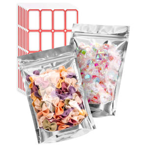 Bolsa de plástico PE personalizada transparente de alta calidad, bolsa con cremallera de pie, a prueba de humedad y grado alimenticio para embalaje - Product Image 1