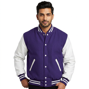 Vestes matelassées de style cool personnalisées très vendues pour hommes, vestes bomber en cuir décontractées d'hiver avec doublure en polaire - Product Image 1