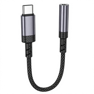 Cable Conversor de Audio Digital <span class=keywords><strong>Borofone</strong></span> BV24 Tipo-C a 3.5mm para Teléfono Móvil, Nuevo, Aleación de Aluminio, Trenzado de Nailon, Protección Contra Cortocircuitos - Product Image 4