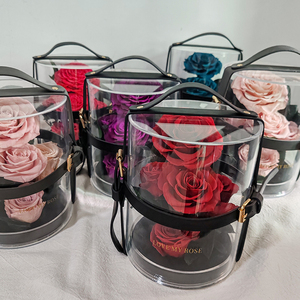 Caja de regalo de tambor acrílico de mano de rosa de flor eterna de jardín secreto Año Nuevo Día de San Valentín Regalo de cumpleaños BestFriend Girlfriend - Product Image 6