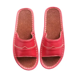 Popular Summer Slippers For Women 2023 Leather Pu Slippers Fancy Indoor Outdoor Men Designer Slippers