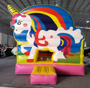 Casa Inflable de 4*4.5M con Temática de Animales de Película, Arcoíris, <span class=keywords><strong>Pony</strong></span>, Unicornio, Caballo de Dibujos Animados, Ideal para Fiestas de Cumpleaños Infantiles - Product Image 1