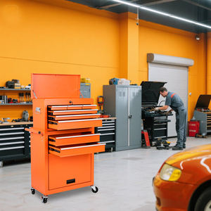 Caja de Herramientas Rodante 2 en 1 con 8 Cajones, Directo de Fábrica, Carro de Herramientas Metálico Desmontable con Ganchos Laterales para Garaje, Taller de Reparaciones - Product Image 6