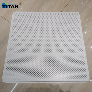 Faux dalle de plafond en métal perforé résistant à l'eau, en aluminium, à lamelles, 60x60, panneau acoustique de plafond, 0,8 mm - Product Image 2