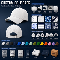 Gorra de Golf de 5 Paneles con Diseño Personalizado, Secado Rápido, Impermeable, con Ranura para Tees y Marcador Magnético, para Uso Diario Informal al Aire Libre