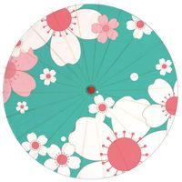Parapluie pour femmes en tissu de soie, 70/84cm, fleurs de cerisier japonais, danse ancienne, décoratif, style chinois, en papier huilé