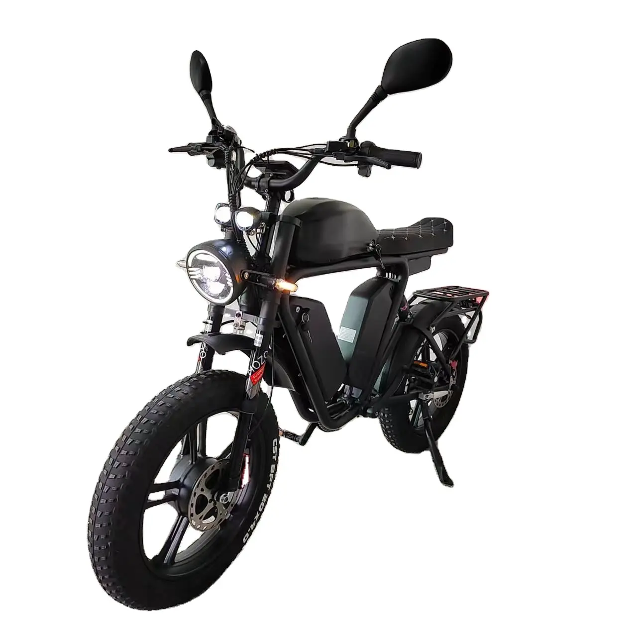 Dual Motor 2000W Triplo Bateria 70Ah48V Suspensão Completa Freio A Óleo Pneu Gordo Longo Alcance Quadro De Liga De Alumínio Bicicleta Elétrica