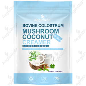 Натуральный бычий молозев + грибной комплекс в кокосовой пудре под собственной торговой маркой (OEM) для плавного прилива энергии и восстановления - Product Image 3
