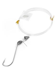 Ballyhoo Pin Rig avec chef mono <span class=keywords><strong>ou</strong></span> fluorocarbone <span class=keywords><strong>de</strong></span> 12 pieds pour appâts <span class=keywords><strong>de</strong></span> pêche à la traîne en mer - Product Image 1