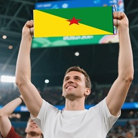 Ventilateurs évolutifs Drapeaux défilants personnalisables Bannières pour événements sportifs Équipe d'encouragement Guyane française