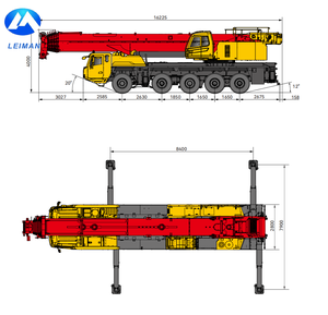 עגורני SAC 1300 SANY 130 טון, עגורן נייד 80 טון, עגורן בנייה שטח 120/150 טון, יצרן עגורנים טלסקופיים - Product Image 5