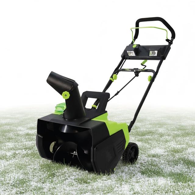 VERTAK 40V Brushless Snow Blower with LED Light, Professional Cordless Snow Sweeper for Garden, School & Pathway Snow Removal