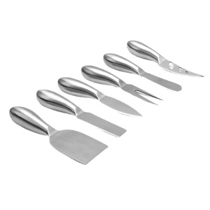 Set <span class=keywords><strong>di</strong></span> Coltelli per Formaggio in Argento con Logo Personalizzato, Accessori per Tagliere, in Acciaio Inox, Lavabili in Lavastoviglie e Microonde - Product Image 5