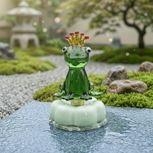 Figurine <span class=keywords><strong>de</strong></span> prince grenouille en verre <span class=keywords><strong>de</strong></span> Murano colorée et rotative, faite à la main, thème conte <span class=keywords><strong>de</strong></span> <span class=keywords><strong>fées</strong></span>, statue d'animal en cristal pour cadeau <span class=keywords><strong>de</strong></span> mariage et décoration - Product Image 2
