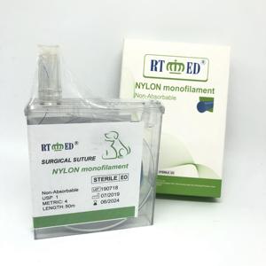 Suture médicale chirurgicale vétérinaire Non résorbable avec <span class=keywords><strong>aiguille</strong></span> Pet <span class=keywords><strong>Nylon</strong></span> Polypropylène Soie Cassette Suture pour usage vétérinaire - Product Image 5