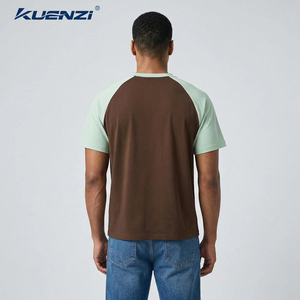 Camisetas Kuenzi de 260 GSM, 100% Algodón, con Logotipo Personalizado, Estilo <span class=keywords><strong>Chino</strong></span>, Hombros Caídos, Manga Corta, Diseño Waffle, para Hombre - Product Image 6