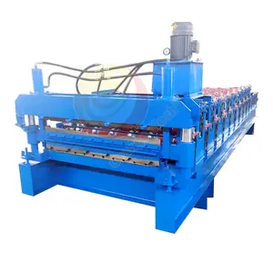 Corrugated Aluzinc Steel Roofing Sheet Press Making Machine For Metal Roof Wall Panel Roll Forming