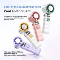 Ventilateur portable pliable à brume nano, haute vitesse, rechargeable par USB, en plastique, longue durée, pour voiture et usage personnel