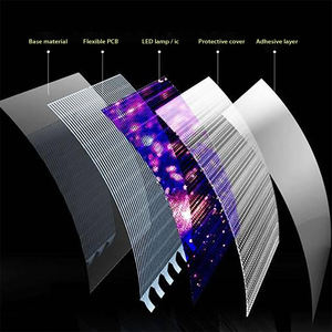 Custom high brightness ultra thin glass advertising LED <b>panel</b> display transparent LED soft film flexible LED <b>screen</b> - Product Image 4