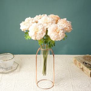 الجملة واحد الجذعية ديكور المنزل القطيفة الحرير الزهور الاصطناعية أقحوان في السائبة - Product Image 6