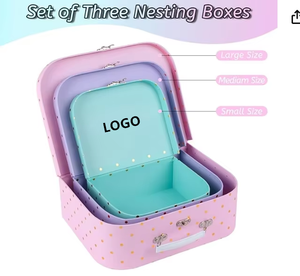 Custom LOGO Reusable Cardboard Suitcase Gift <strong>Box</strong> Kids Doll Toys Storage Packaging <strong>Paper</strong> <strong>Box</strong> - Product Image 2