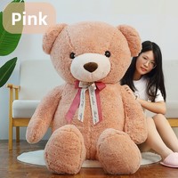 Ours en peluche super doux extra large, coussin de lit à câliner, cadeau d'anniversaire, coton PP, grande taille, vente en gros, unisexe, pour jeunes, fabriqué au Jiangsu