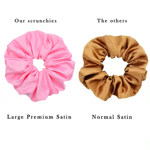 Custom High Quality Luxury Silk Satin Ponytail <strong>Hair</strong> Scrunchies Ties Elastic <strong>Hair</strong> <strong>Bands</strong> With Logo <strong>for</strong> Women <strong>Girls</strong> - Product Image 4