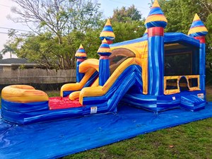 Castillo Inflable Azul, Castillo Hinchable, Casa de Brinco, Brincolín Inflable Comercial de PVC para Adultos - Product Image 5