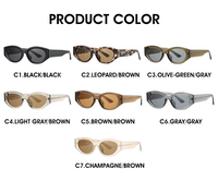 Vente en gros de lunettes de soleil unisexes carrées de haute qualité TR90 avec protection UV400, logo féminin, monture intégrale, style œil de chat, personnalisables