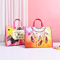 Sac isotherme personnalisé en non-tissé avec logo imprimé, motif graphique vif, pour pique-nique en extérieur