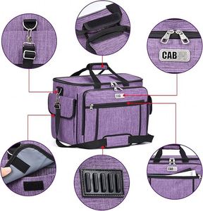 Sac de transport portable pour machine à coudre avec rembourrage amovible, fabriqué en usine BSCI, grand format, boîte de rangement pour machine à coudre - Product Image 1