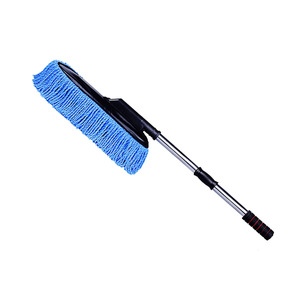 Car <b>Dust</b> <b>Brush</b> Set Microfiber Blue Gray Purple For Car Cleaning With Handle And Replacement Head - Product Image 4
